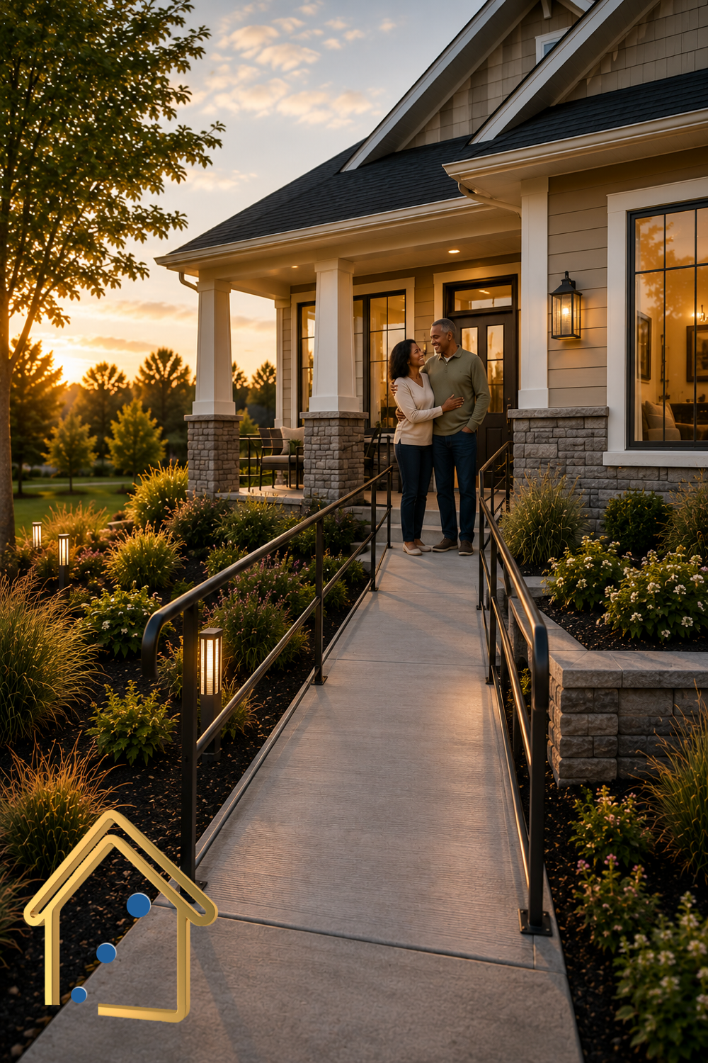SS123-Couple Standing on Porch